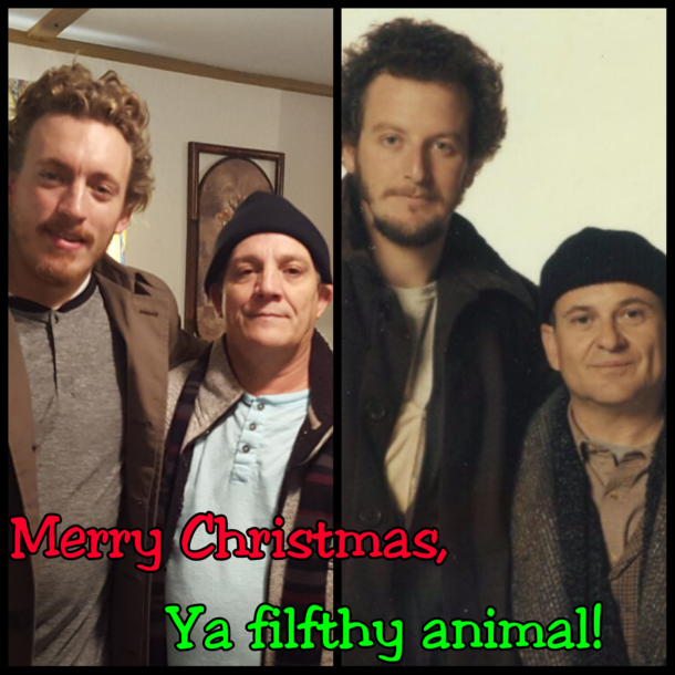 Me and my Dad want to say Merry Christmas Ya filfthy animal