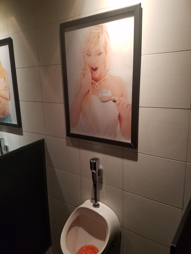 Mens room of the restaurant i ate at last night