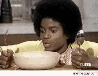 Michael Jackson loves cereal GIF - A classic