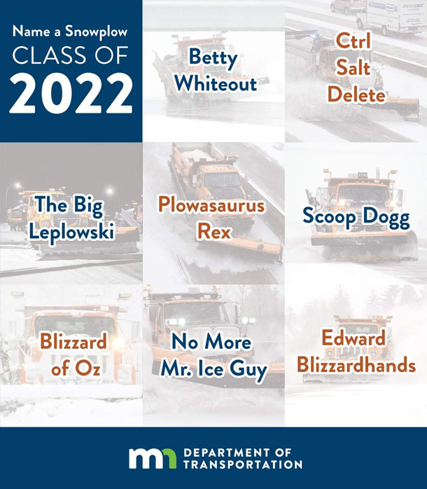Minnesota Department of Transportation has released their  class of snow plows