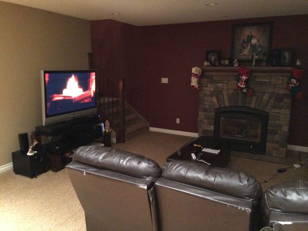 Mom told me to start the fireplace so the basement was warm when family arrivednot sure what she got so upset about