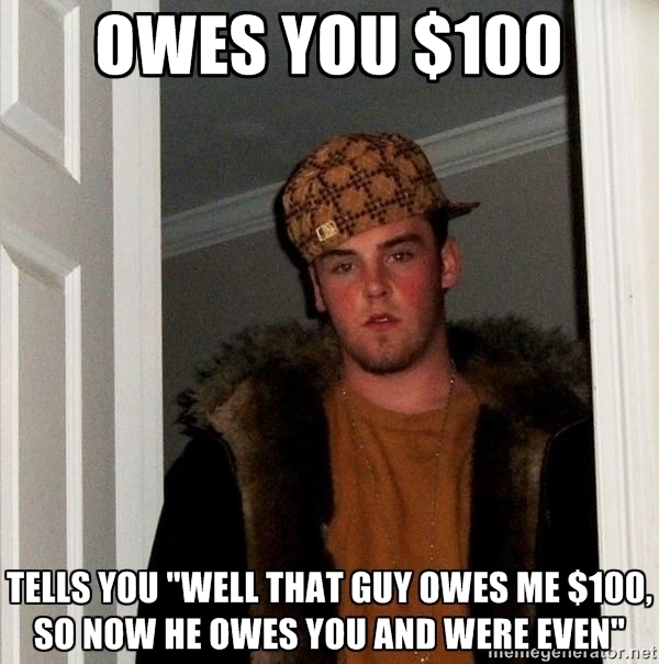 Most bullshit move when someone owes you money