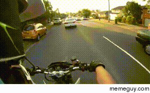 Motorcyclist hit from behind