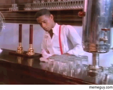 MRW Im bartending and I hear Never Gonna Give You Up