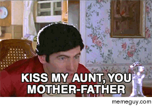MRW in the middle of swearing to my nd cousin when her parents are there