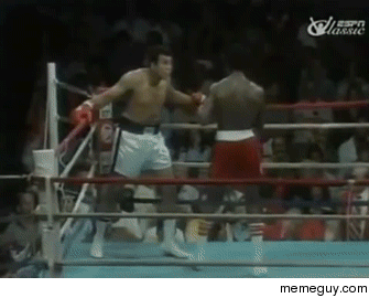Muhammad Ali dodges  punches in  seconds