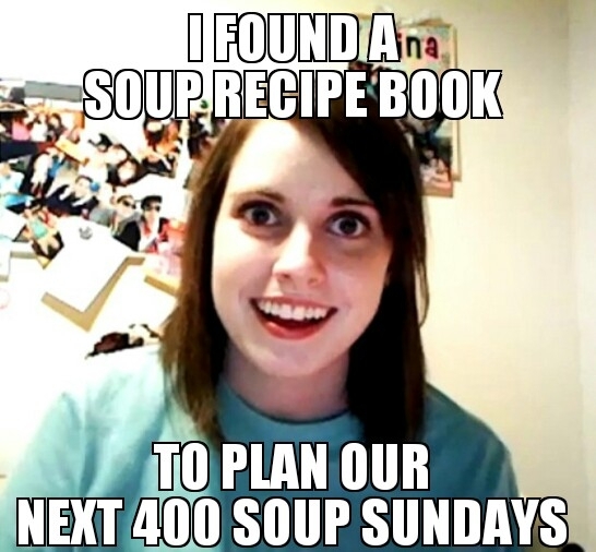 My boyfriend amp I do soup sunday amp I came across this book of  soup recipes 