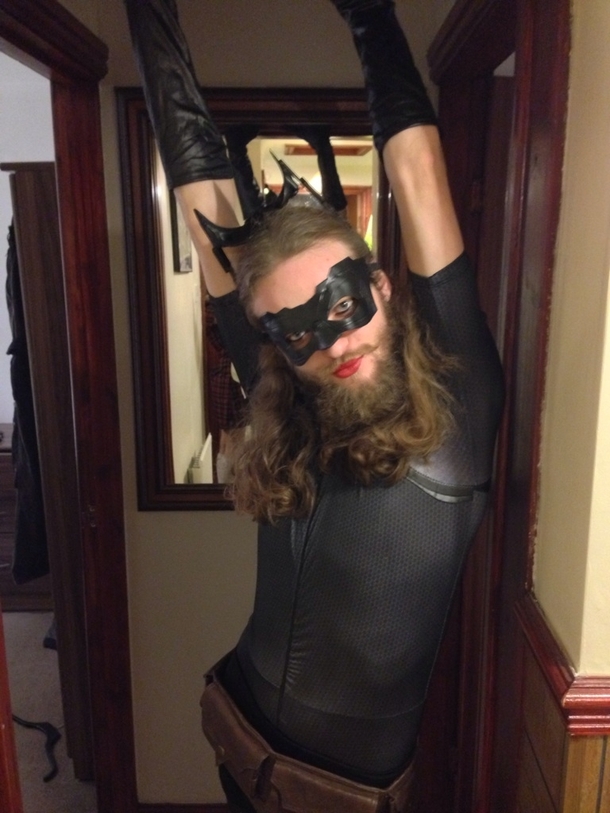 My brother as Catwoman Nailed it