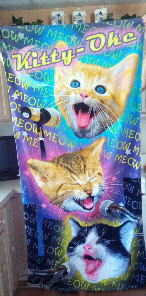 My brother bought me a beautiful new beach towel