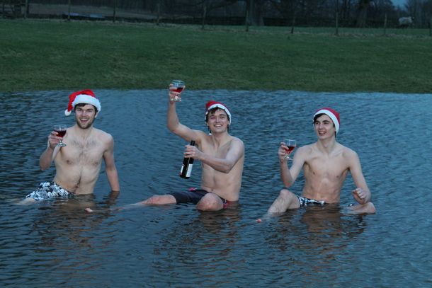 My brothers and I would like to thank the British weather for our new swimming pool merry Christmas