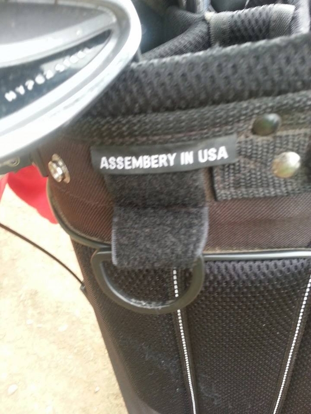 My buddies golf bag For some reason I dont believe it
