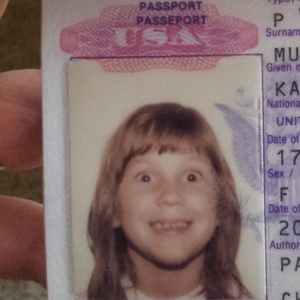 My childhood passport photo They told me not to blink