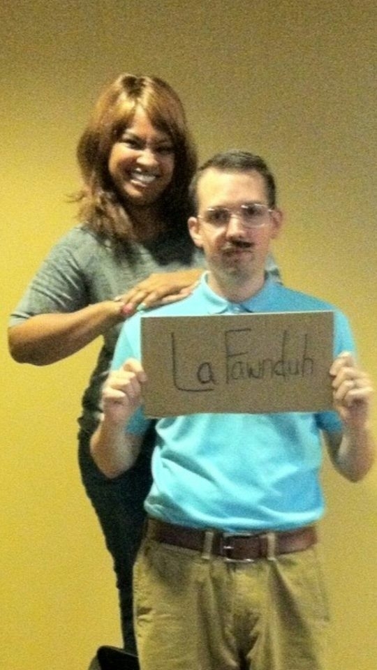 My coworker and I decided to be Kip and La Fawnduh this year