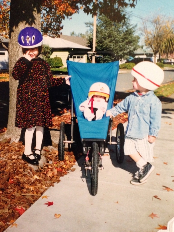 My dad was always extra cautious when it came to wearing helmets