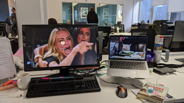 My desktop wallpapers have been causing some confusion at work
