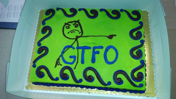 My foreman with  years at our company is retiring today The cake I got him