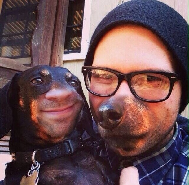 My friend also tried swapping faces with his dog
