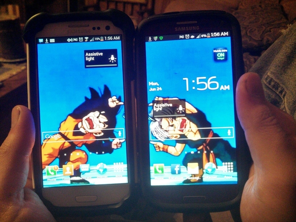 My friend and I have corresponding wallpapers on our phones