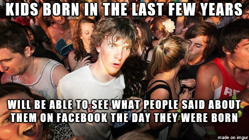 My friend announced the birth of her niece yesterday Suddenly I felt very old when realizing this