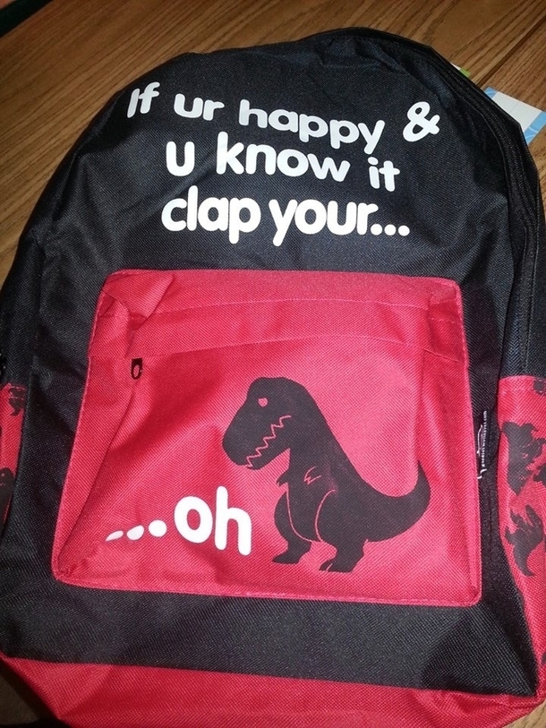 My friend is a teacher and this is one of her students backpacks