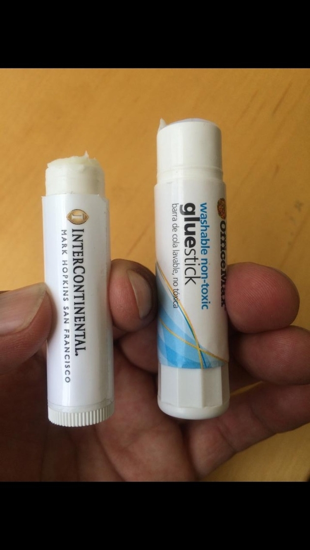 My friend posted this on Facebook with the title The moment you realize you used lip balm instead of the glue stick to seal  wedding invitations
