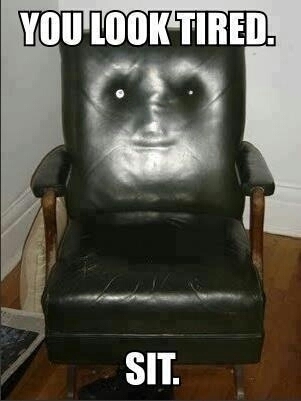 My friends chair is creepy
