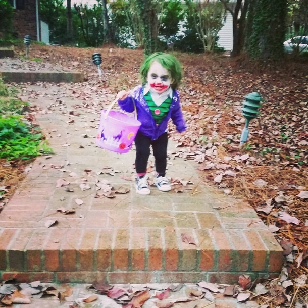 My friends daughter makes a terrifying Joker