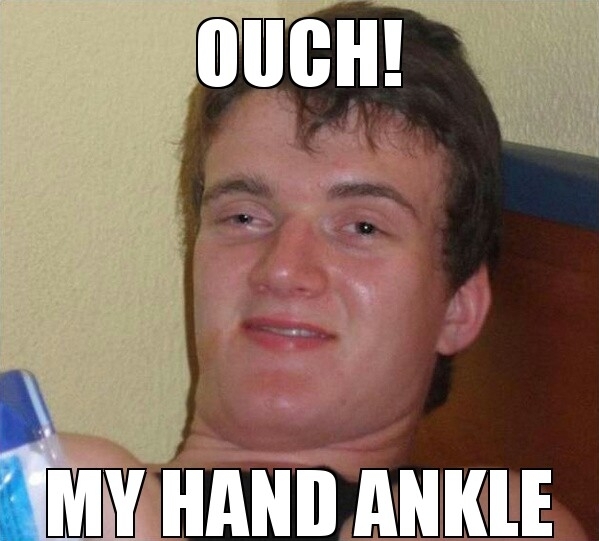 My girlfriend after hurting her wrist