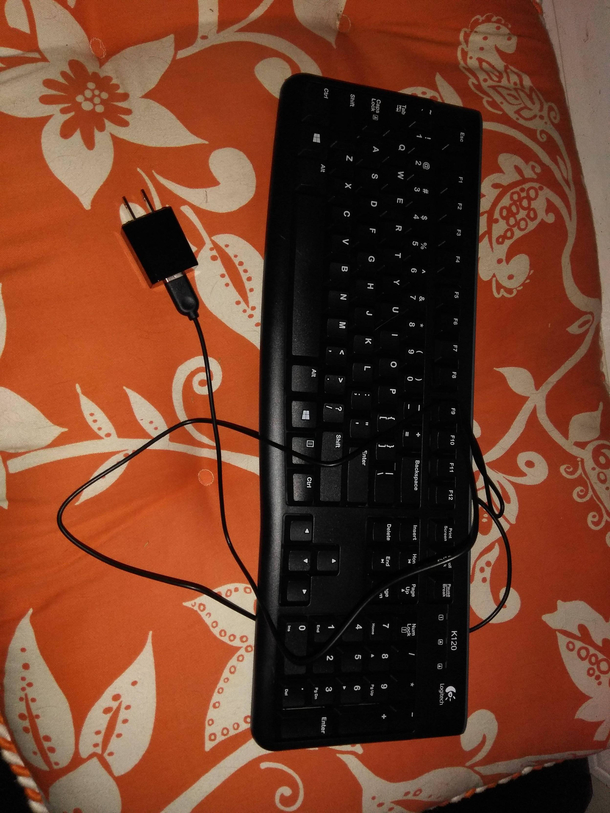 My grandmother was having problems with her new wired keyboard She brought it with her when she visited This is what I found