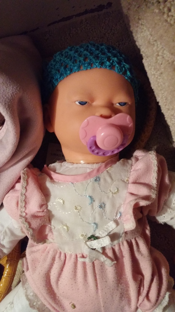 My little sisters doll is real sick of your shit