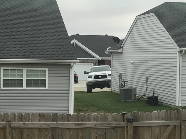 My neighbors truck is staring in my bedroom window