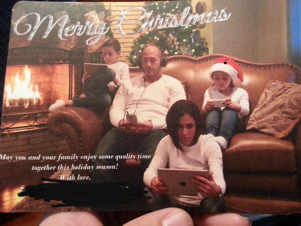 My sister and brother in law killing the Christmas card competition