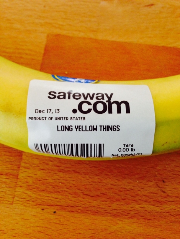 My sister just ordered some bananas from Safeway delivery This is how they arrived