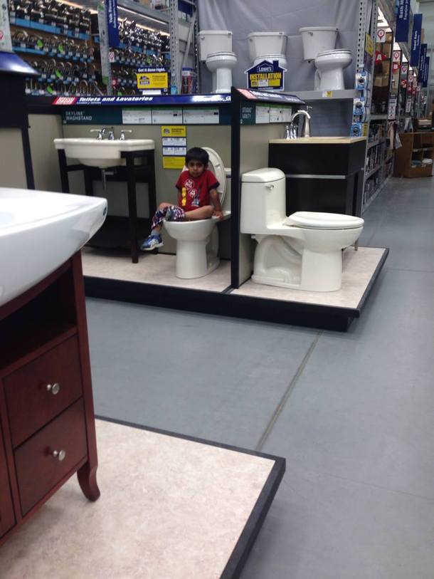 My sister was at Lowes