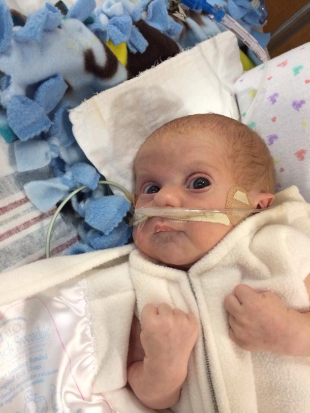My son has been in a NICU for over a month now this is his reaction when a nurse comes in I think he is tired of being messed with