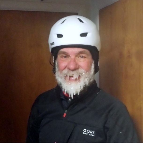 My Uncle after his New Years Day mountain bike ride