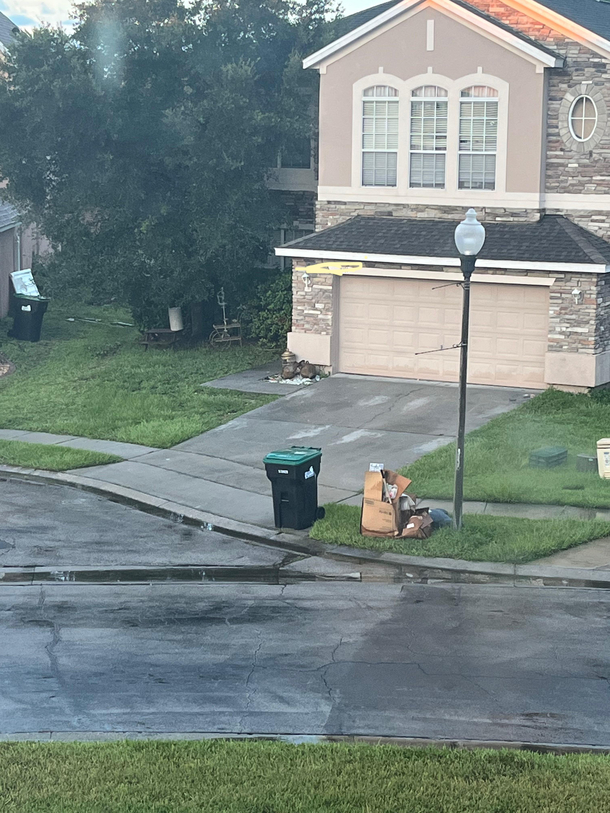 My vision is not the best so I stared at the front of this house for a good minute thinking they left their dog outside