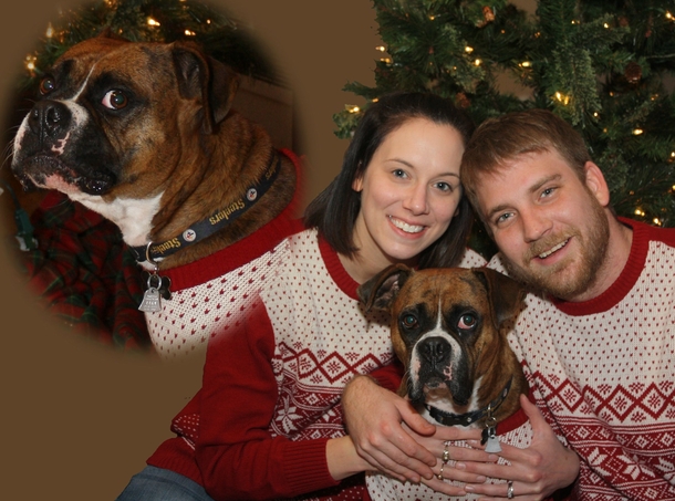 My wife wanted an ugly sweater Christmas card So I turned it into an awkward family photo