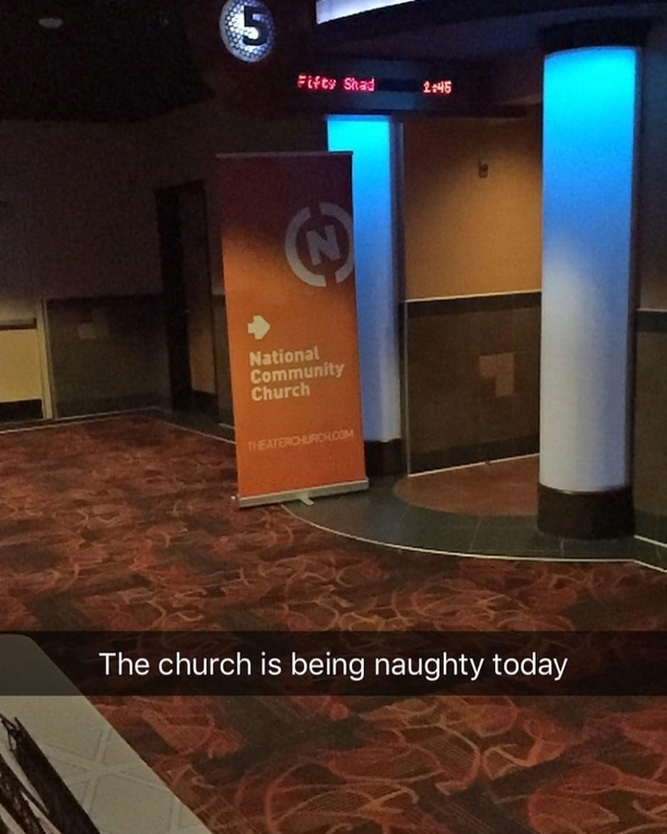 Naughty day for the church