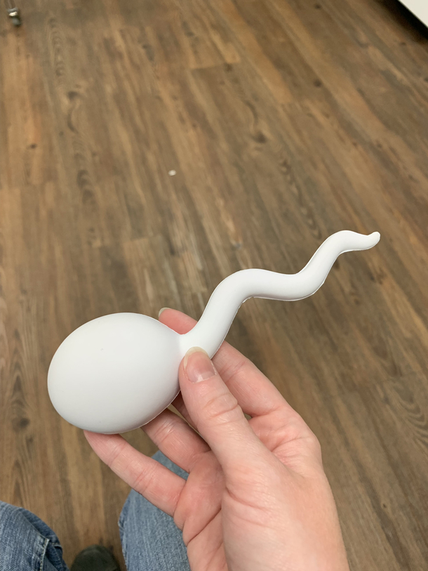 Needed a blood draw at a fertility clinic and they handed me this stress ball