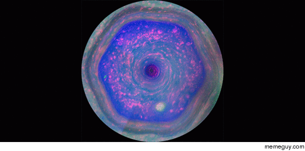 New gif of Saturns hexagonal north pole 
