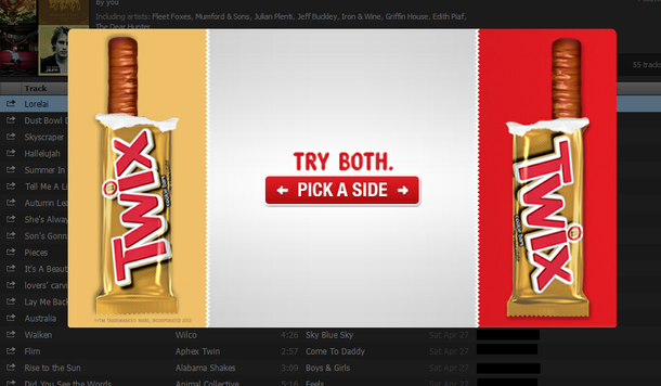 Nice try twix but that Is the same side