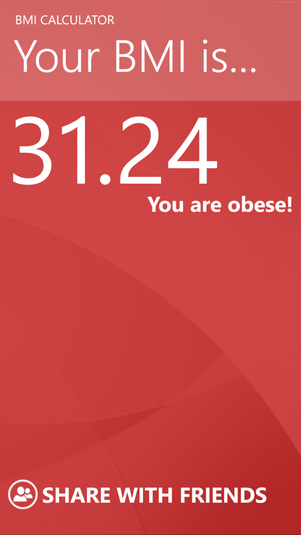 No thanks I dont think I want to share that bmi app