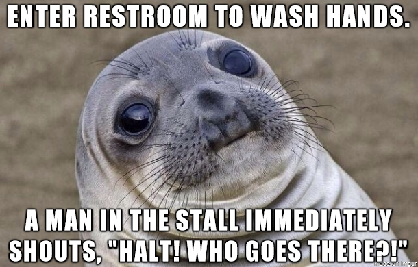 Not something you would expect to hear in a bathroom