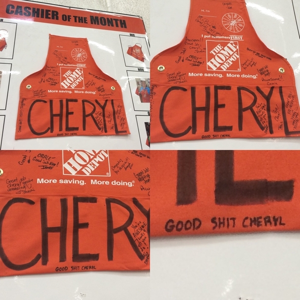 Noticed this checking out at Home Depot good on ya Cheryl