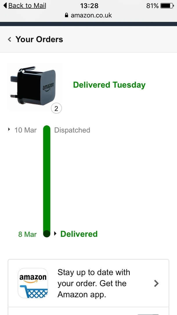Now thats fast delivery