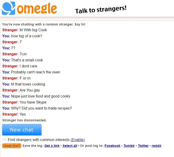 Omegle never disappoints