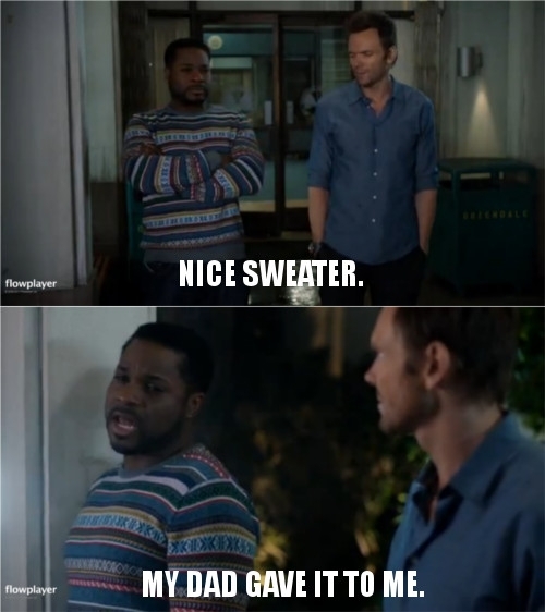 One of my favorite subtle jokes from Community
