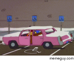 Parking in a disabled spot x-post from rTheSimpsons