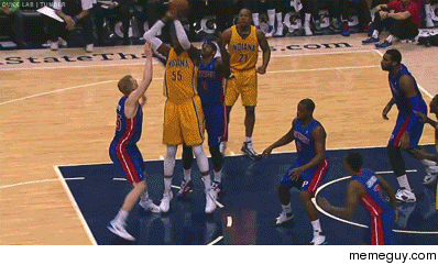 Paul George signals opposing player to stop defending him and he does